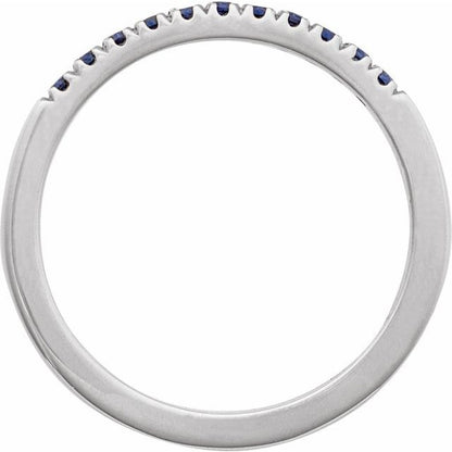 SS Stackable LAB Sapphire Ring 689237
