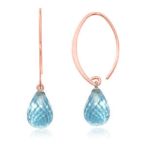 14kR Blue Topaz Simple Sweep Earring 13462BT