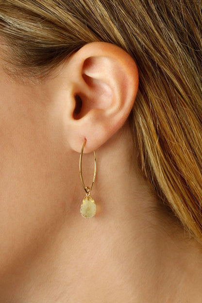 14kY Citrine Simple Sweep Earring 13462CI