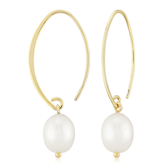 14kY FWP Simple Sweep Earring 13462FP