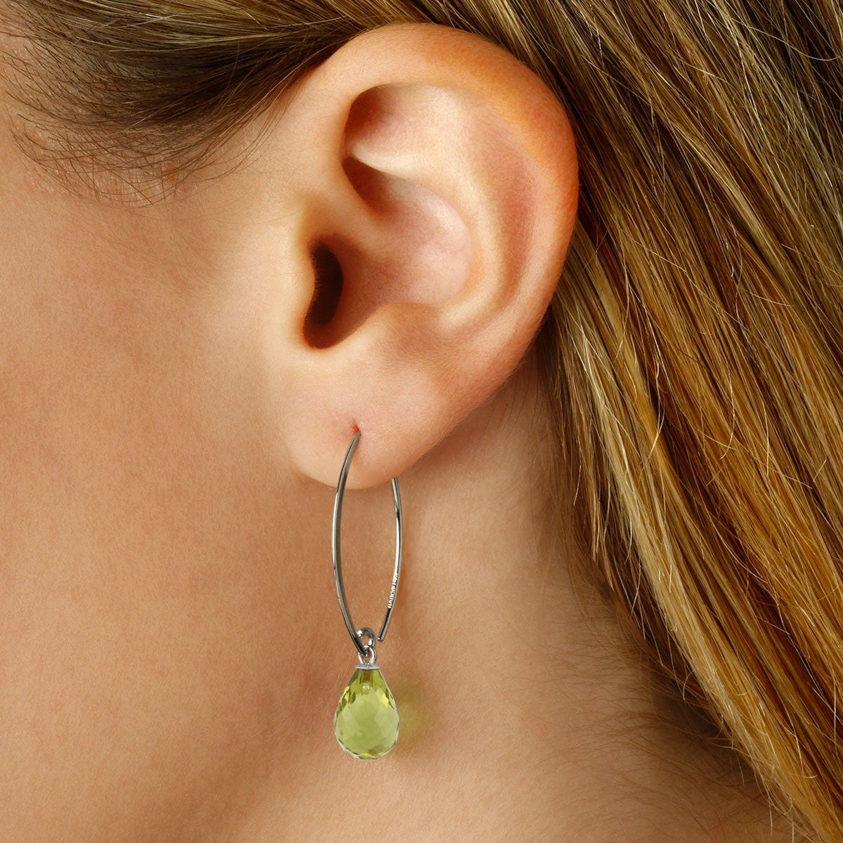 SS Peridot Simple Sweep Earring 13462PE-SS