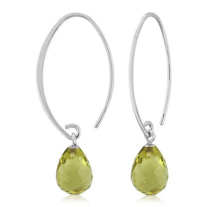 14kW Peridot Simple Sweep Earring 13462PEWG