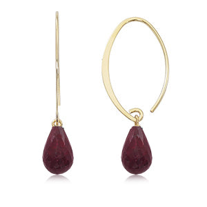 14kY Ruby Simple Sweep Earring 13462RU