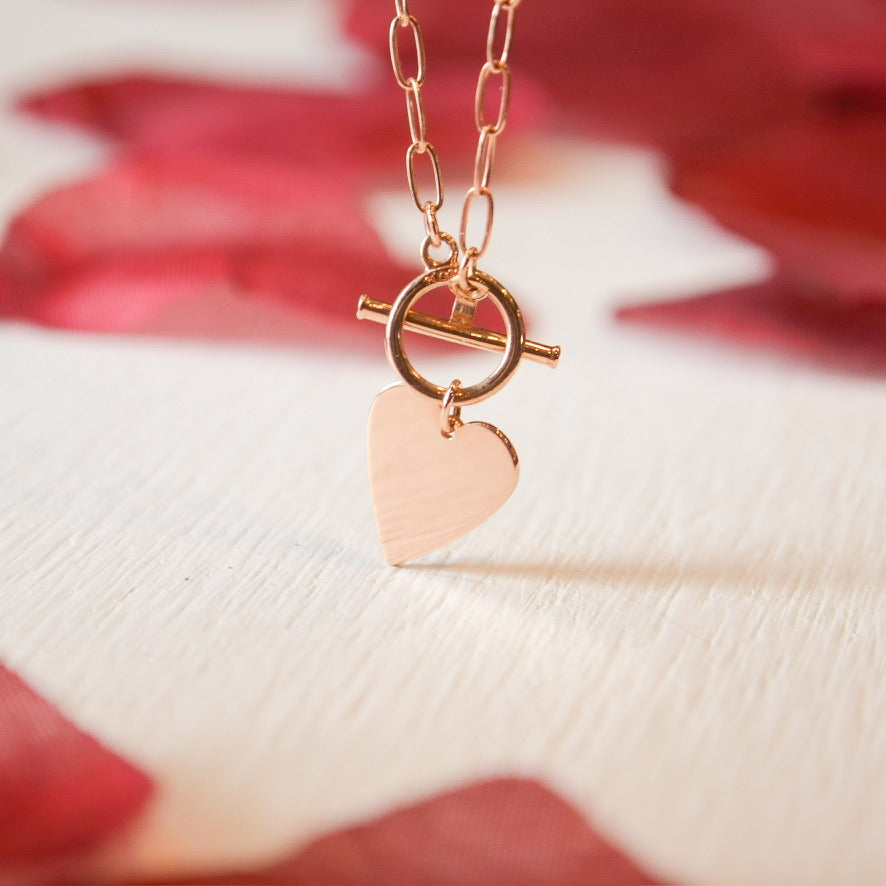 14kR Heart Toggle Necklace 88593-18