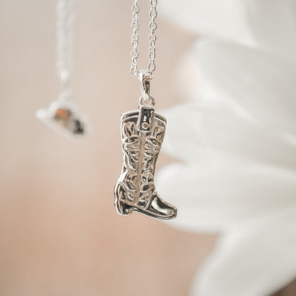 SS Western Boot Necklace 88465