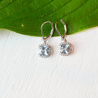 14kW 1.89cttw Aqua .31cttw Diamond Earring MAE17955CAQ