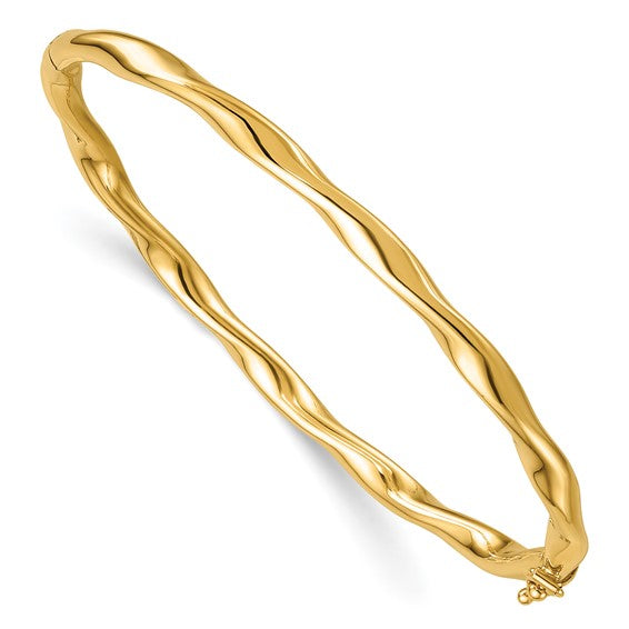 14kY Polish & Twisted Bangle 14HRB200Y