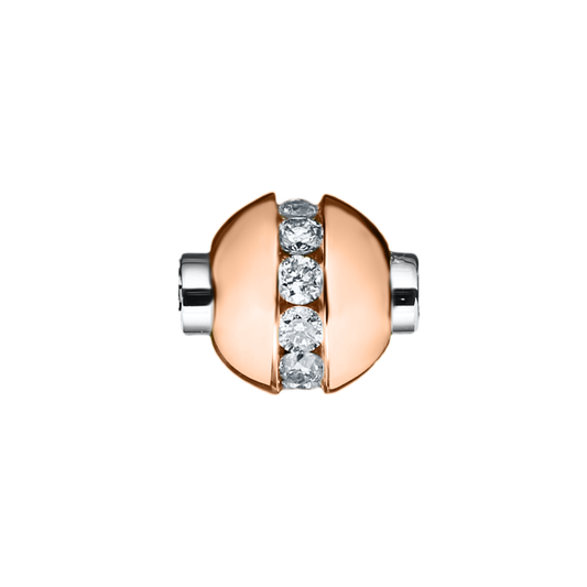 SS/RG .33cttw Diamond Bead RR5634