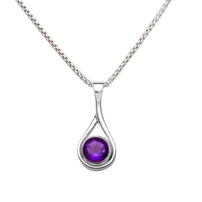 SS Desire Pendant w/ Amethyst PE74412FA-18