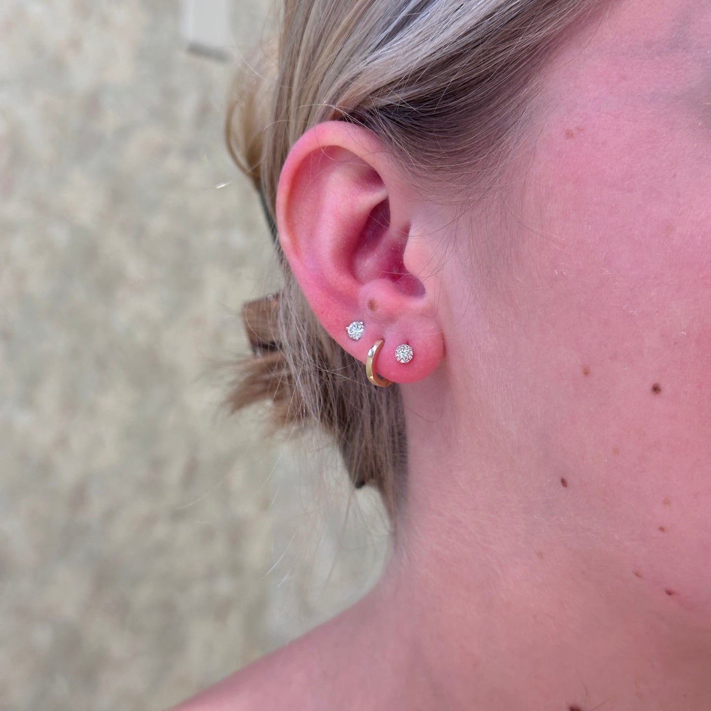 14kR .13cttw Diamond Halo Stud SC55002595
