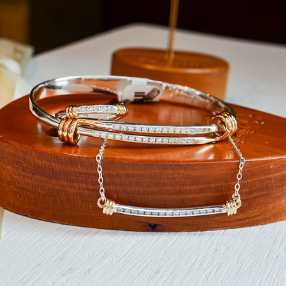 SS/YG .30cttw Dia Signature Necklace NE16642D-18