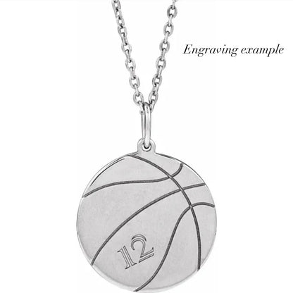 SS Engravable Baseball Necklace 88793-16-18