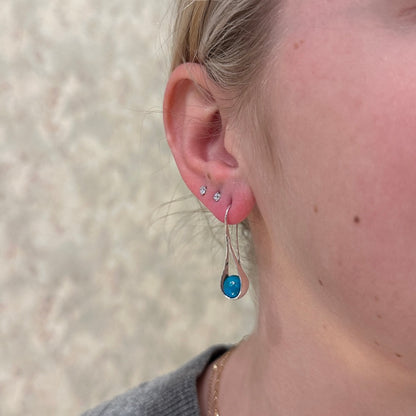 SS Captivating w/Turquoise Earring EA75412T