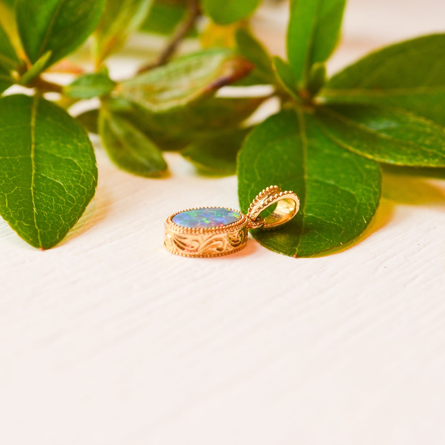 14kY .70ct Opal Pendant TXPXX2779DNOP