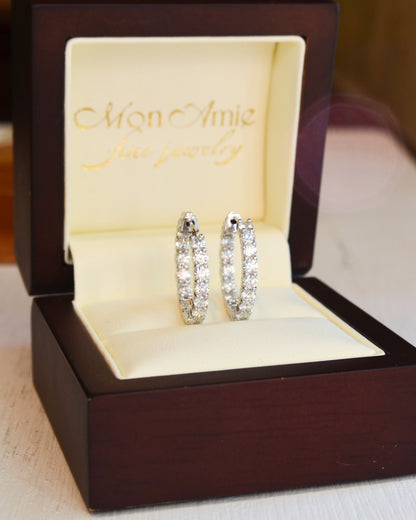 14kW 2.10cttw Diamond Hoop E0046