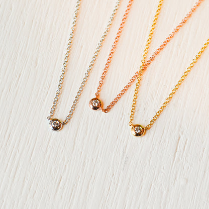 14kR .03ct Dia Bezel Necklace SC55003233