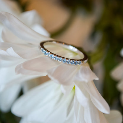 SS Stackable Aquamarine Ring 689237