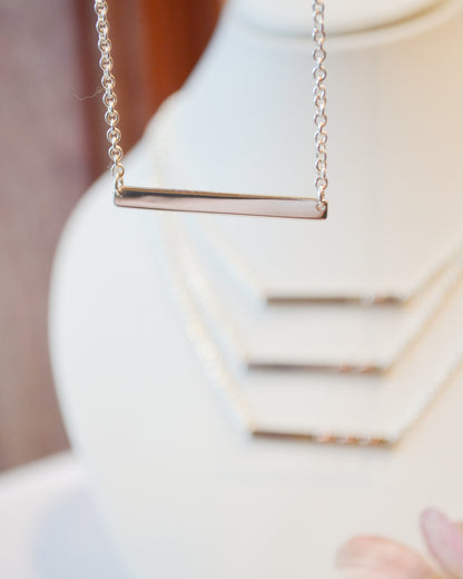 SS Bar Necklace NE16011HS