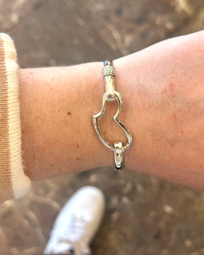 SS Narrow w/Rope Conv. Bracelet SB5429-65