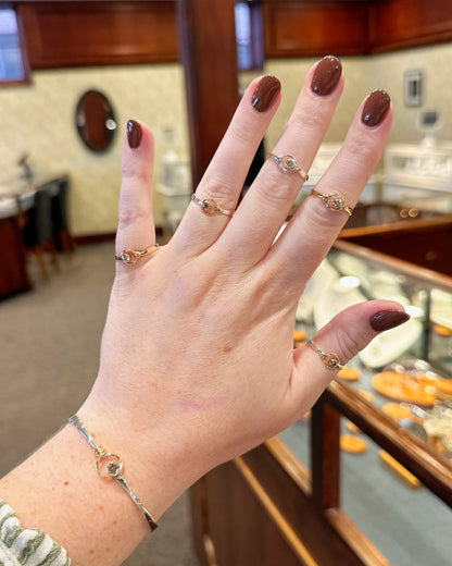 14kR .10ct Champagne Diamond Saratoga Ring RI34220-7