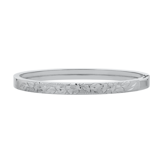 SS 6mm Satin Floral Bracelet PM217