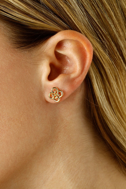 14kY Clover Post Earring 21/3222