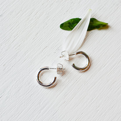 SS 13mm Tube Hoop Earring 689095