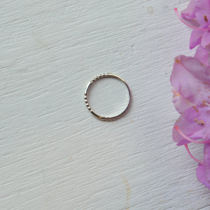 SS Beaded Stackable Ring 51779 - 7.5