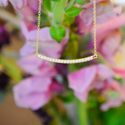 14kY .18cttw Diamond Bar Necklace NK4273Y45JJ-18