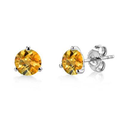 14kW 1.36ct Citrine 3-Prong Stud 29501-6 - ECI