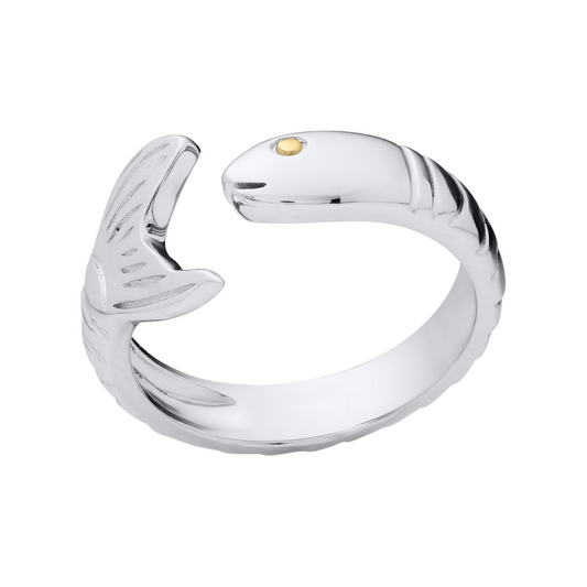 SS/Vermeil Fish Ring NR30268-8