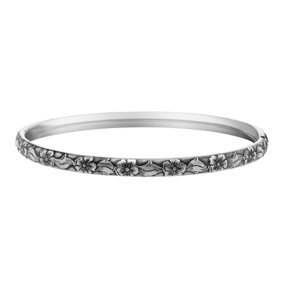 SS Antiqued Floral Bracelet PM255