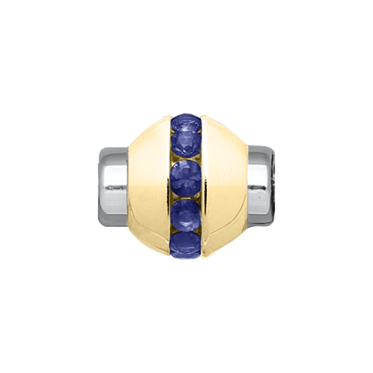 SS/YG Sapphire Bead ZR5472