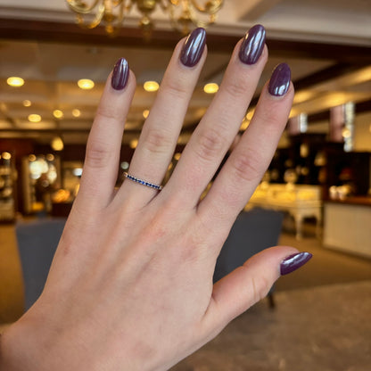 SS Stackable LAB Sapphire Ring 689237