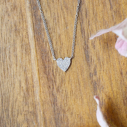 14kW .09cttw Diamond Heart Necklace SC55002132
