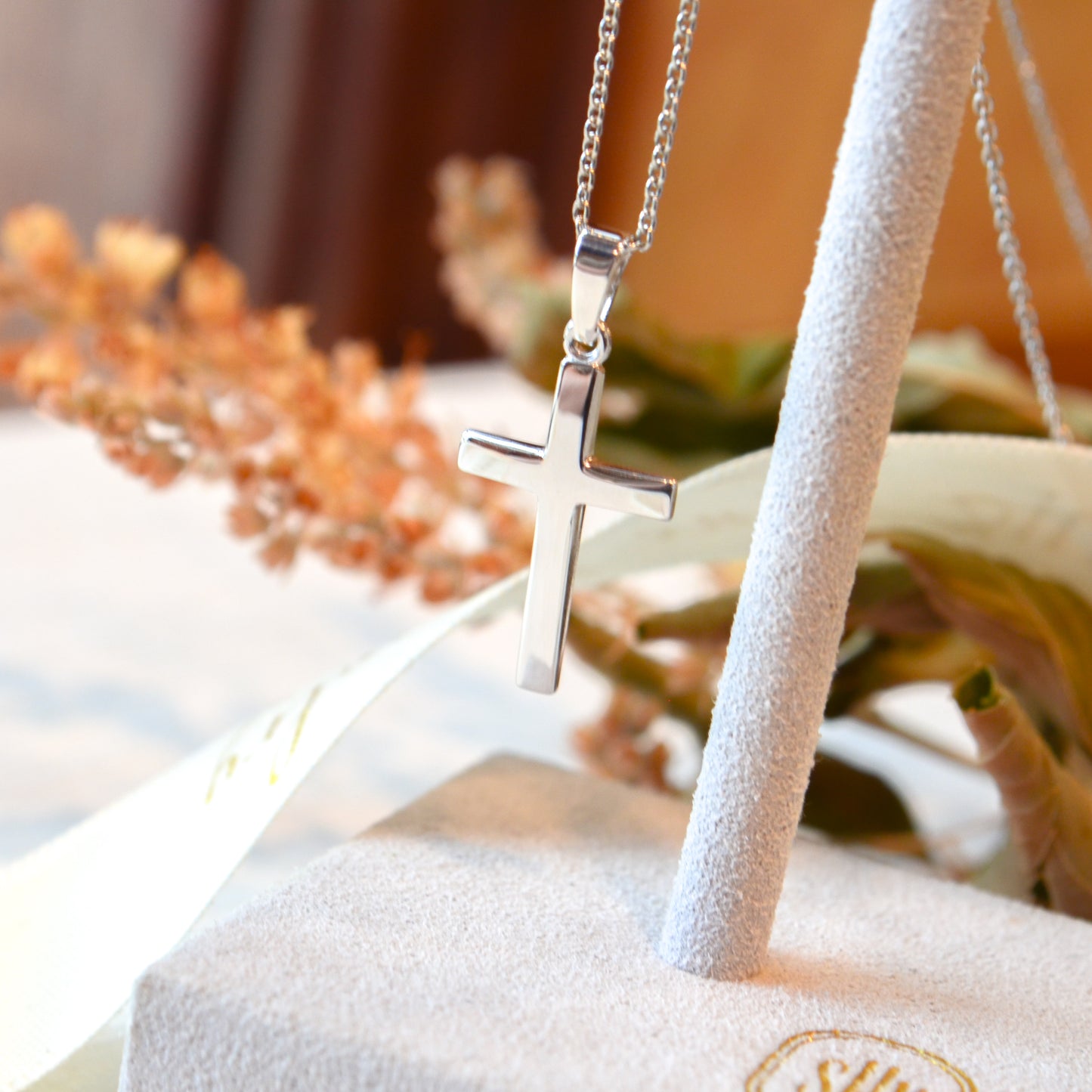 SS 12x19mm Cross Pendant Necklace SNF54MN