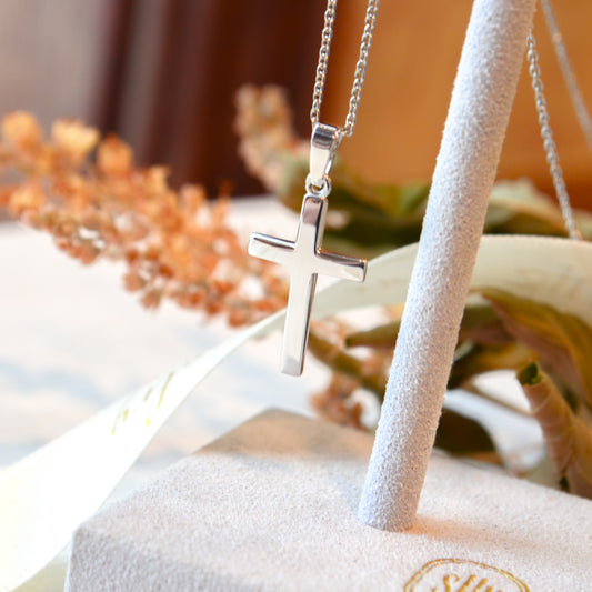 SS 12x19mm Cross Pendant Necklace SNF54MN