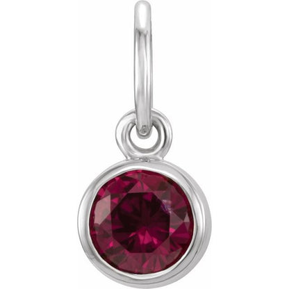 SS Imitation Mozambique Garnet Charm 86179