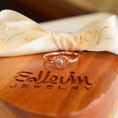 14kR .10ct Champagne Diamond Saratoga Ring RI34220-7