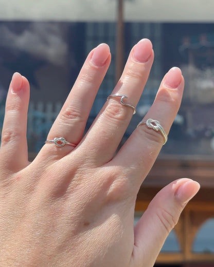 SS Polished Knot Ring QR6075-8