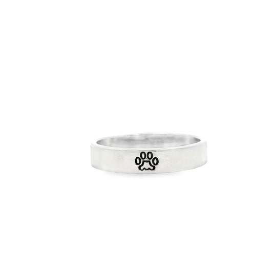 SS 5mm Pawprint Ring - 7