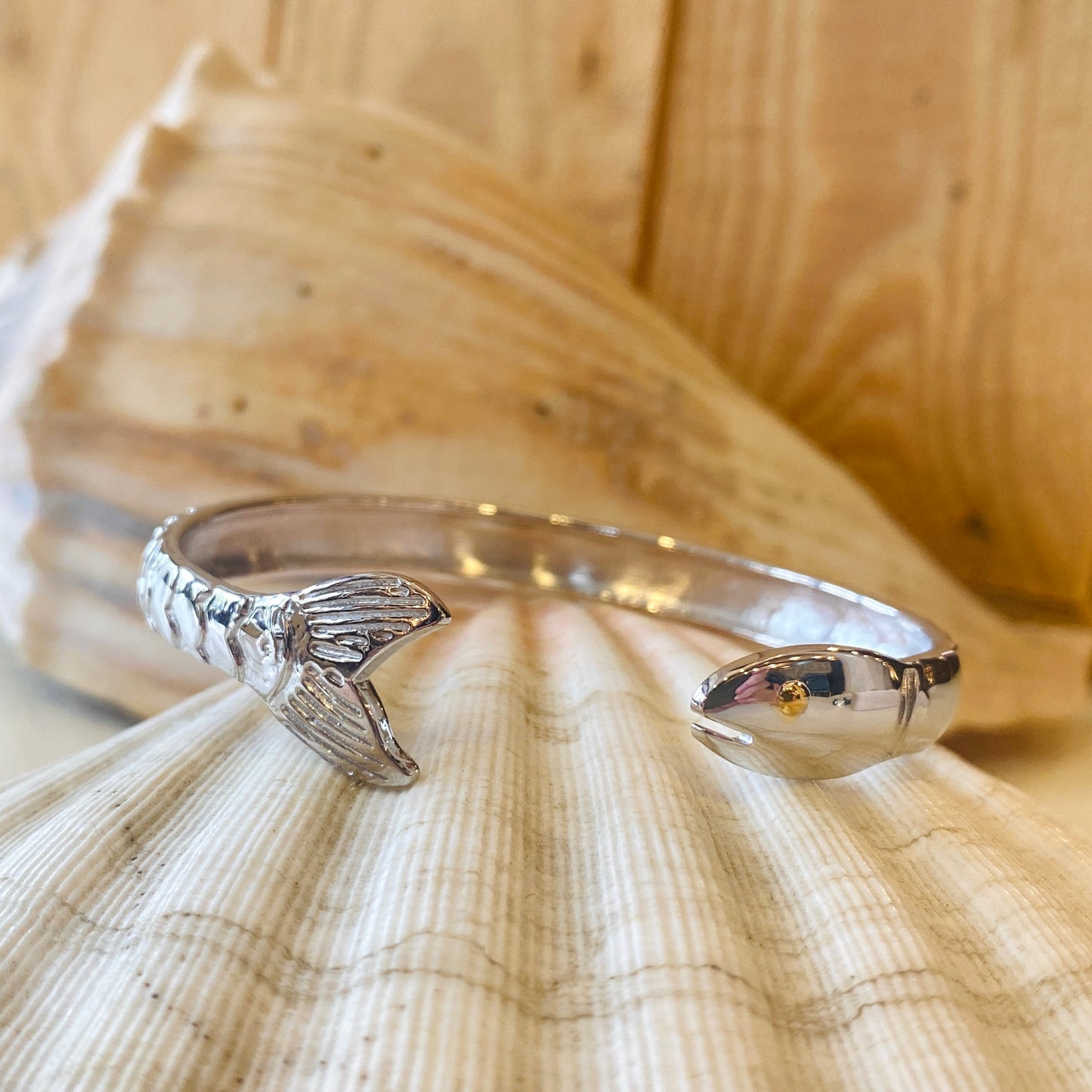 SS/Vermeil Eye Fish Cuff NB34025-65