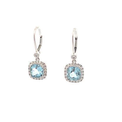 14kW 1.89cttw Aqua .31cttw Diamond Earring MAE17955CAQ