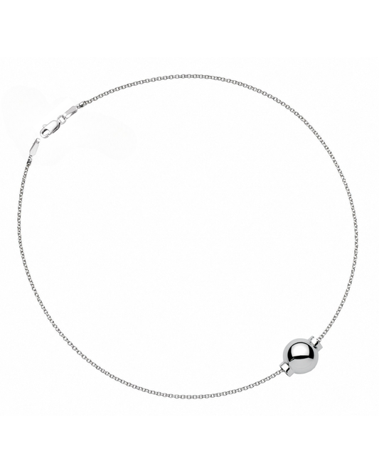 SS Plain Bead Anklet SR5405 CH1020 - 9"