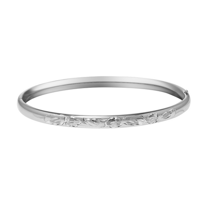 SS Engraved Floral Bracelet PM239