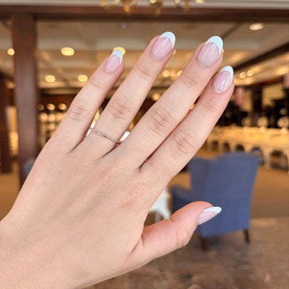 SS Beaded Stackable Ring 51779 - 7.5
