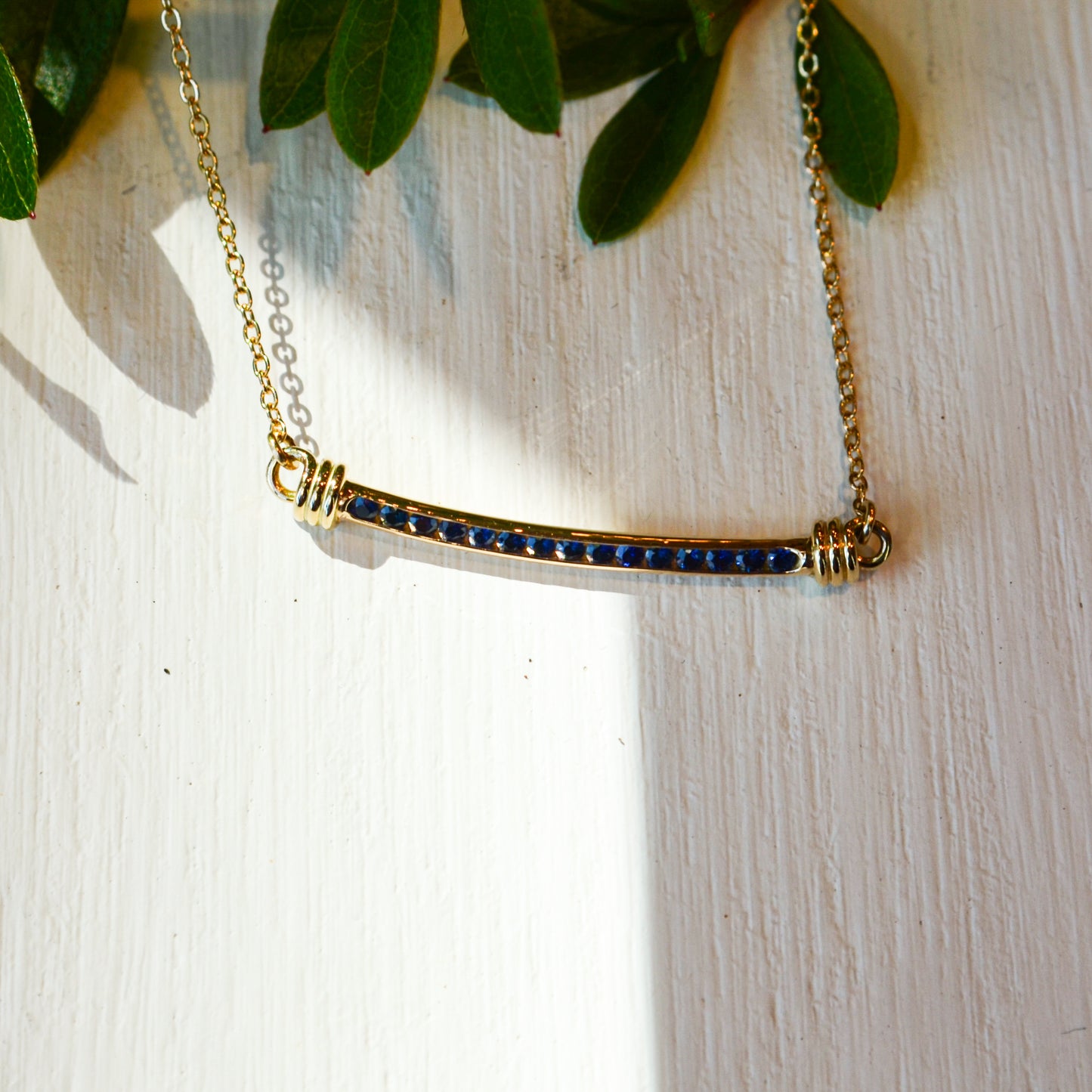 14kY .30cttw Blue Sapphire Signature Necklace NE16622D-18"