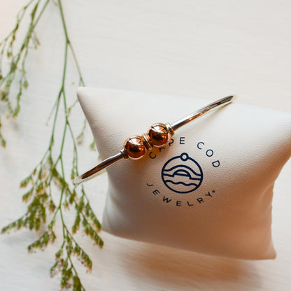 SS/RG 2 Bead Bracelet RB5411-70