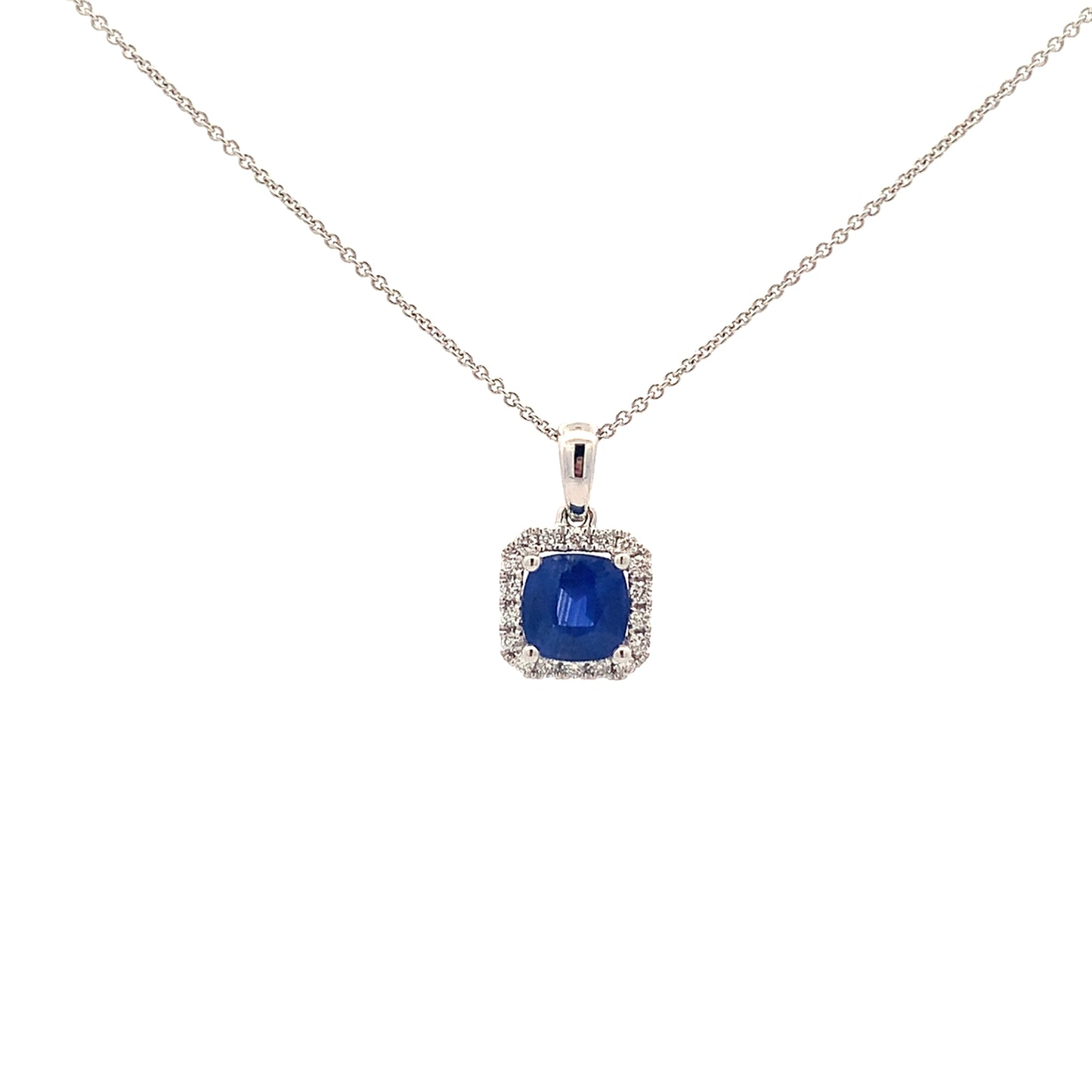 14kW 1.31ct Sapphire .14cttw Diamond Pendant MAP1322CS