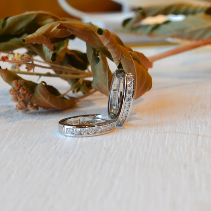 SS CZ Channel Set Hoop SES21TLCZ